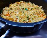A picture of step 5 of Veg Tawa Pulao.