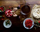 Foto del paso 1 de la receta Pavlova con ganache de chocolate negro, frutos secos y fresas