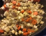 A picture of step 5 of Swiss Chard, Celery Root, Carrot, and Turnip Soup.