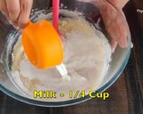 A picture of step 5 of Eggless Vanilla Sponge Cake.