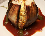 Foto del paso 20 de la receta: Berenjena rellena al horno, con salsa de picadillo de tomate y queso