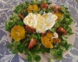 Foto del paso 4 de la receta: Ensalada de canónigos, burrata y vinagreta de miel