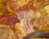 A picture of step 3 of Karachi teendy gosht.