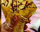 A picture of step 3 of Chocolate papad with biscuits sandwich.