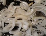 A picture of step 3 of Leftover Steak with Onions.