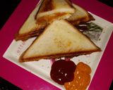 A picture of step 1 of Masala cheese sandwich.