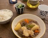 A picture of step 6 of Japanese Nikujyaga in the Instant Pot 🪄🧙‍♀️.