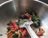 A picture of step 3 of Panch foran daal palak.