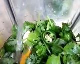 A picture of step 2 of Hariyali chicken (green chicken)🐔.