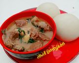 A picture of step 4 of Nsala soup(white soup) with cat fish & beef 😋😋.