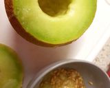 A picture of step 1 of My Fruit Mix in a Galia Melon Bowl 😎.