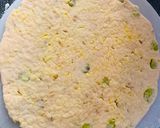 A picture of step 1 of Stuffed Leftover Rice Paratha topped with Schezwan Sauce.