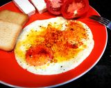Foto del paso 3 de la receta Huevos fritos con lluvia de pimentón ahumado de la Vera y queso