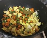 A picture of step 5 of Vegetable Dum Biryani.