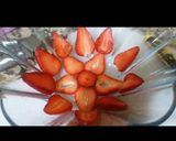 Une image de l'étape 1 de Flan aux fraise.
