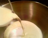 A picture of step 1 of homemade banana pudding/ meringuenot a box pudding.