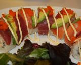 A picture of step 15 of For Parties and Celebrations: Rainbow Roll Sushi.
