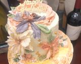 Hình bước làm 8 của món Dùng Cream Cheese trang trí bánh (cheese cake decoration)
