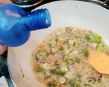 A picture of step 3 of Baked quinoa rissotto with mushroom sauce and assorted veggies.