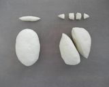 A picture of step 1 of Halloween Twin Ghosts Bread.