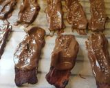 A picture of step 6 of Chocolate covered bacon .
