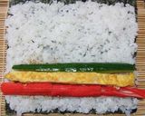 A picture of step 5 of Salad Rolls My Way of Rolling and Cutting.
