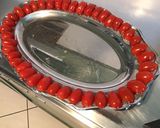 Une image de l'étape 5 de Salade de concombre, courgette râpée, oignon rouge, tomates cerises et burrata au persil.