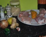 A picture of step 1 of Turmeric Rice with Chicken کته زردچوبه با مرغ.