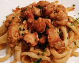 Une image de l'étape 8 de Yaki Udon au poulet sauté cacahuètes.