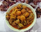 A picture of step 7 of Kashmiri Wazwan Tchere Gosht Korma- Lamb with Dried Apricots.