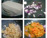 A picture of step 3 of Steamed Tofu Top Prickle Salad With Peanut And Cornflake.
