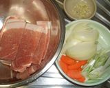 A picture of step 1 of Pork and Gochujang Stir-Fry.