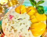 सागो मैंगो रोज़ खीर (sago mango rose kheer recipe in Hindi) रेसिपी चरण 12 फोटो