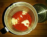 A picture of step 1 of Tex's General Purpose Meat Seasoning.