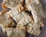A picture of step 2 of Papad roll sabji with leftover potato.