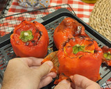 Foto del paso 11 de la receta: Pimientos rojos rellenos de tortilla de patatas en Airfryer Proscenic T31 de 15L
