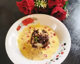 A picture of step 13 of Chocolate Bread pudding with custard sauce.