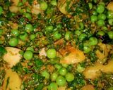 A picture of step 2 of Matar methi ki sabji.