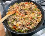 Une image de l'étape 18 de Riz à l’agneau, tomates, poivron, citron et épices.