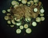 A picture of step 5 of Zucchini noodles with egg# unique noodles recipe.