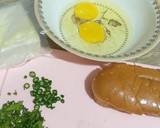 Omellte coated dinner roll recipe step 2 photo