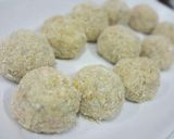 A picture of step 3 of Pumpkin Cheeseballs.