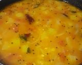 A picture of step 7 of Oats Semolina Uttapam with idli and Sambhar.