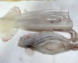 A picture of step 1 of Prepping Squid.