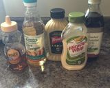 A picture of step 1 of Applebee's Oriental Chicken Salad Dressing.