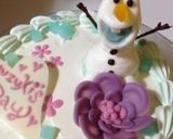 A picture of step 9 of Olaf (from Frozen) Cake.