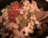 A picture of step 3 of Chicken enchilada pasta casserole.