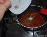 A picture of step 7 of Manti (Persian dumpling).