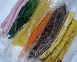 A picture of step 2 of Gimbap: Korean Nori Seaweed Rolls.