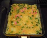 A picture of step 2 of Rolled Omelette with Kamaboko Fish Cakes and Green Onions for Lunchboxes.